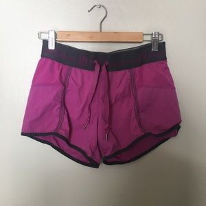 Pink and grey lulu shorts